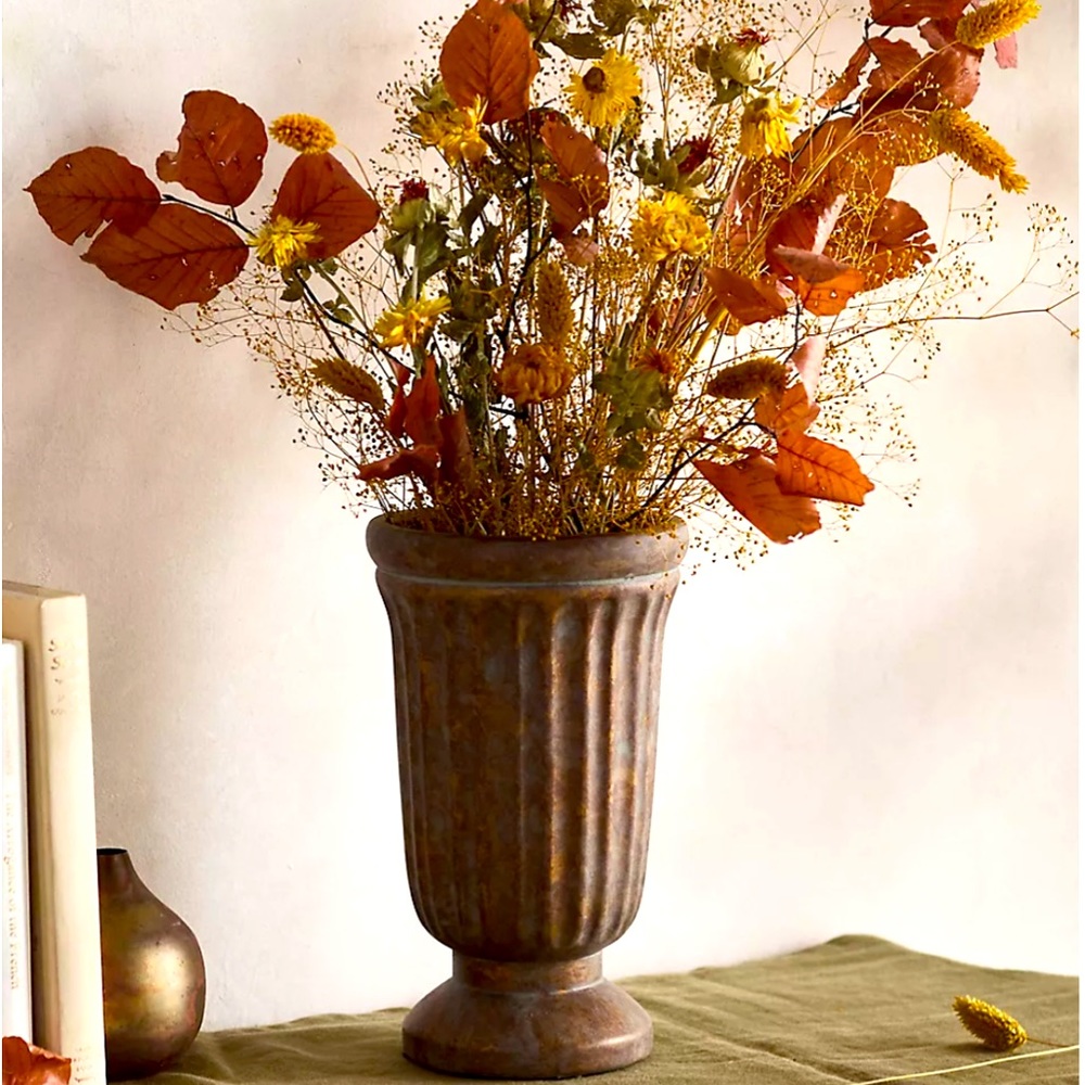 Antiqued Ceramic Bronzed Vase